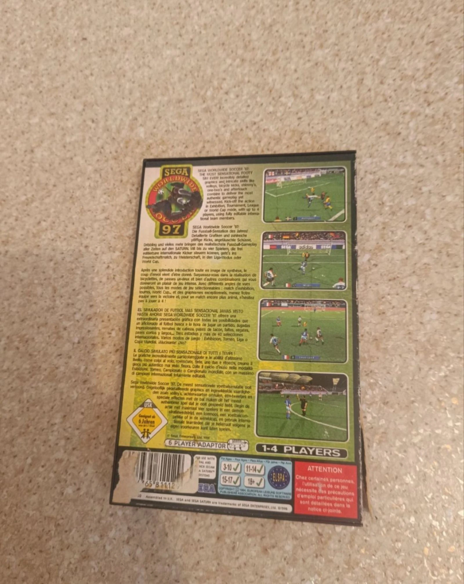 Jeu Sega Saturn – Sega Worldwide Soccer 97 (Complet PAL)